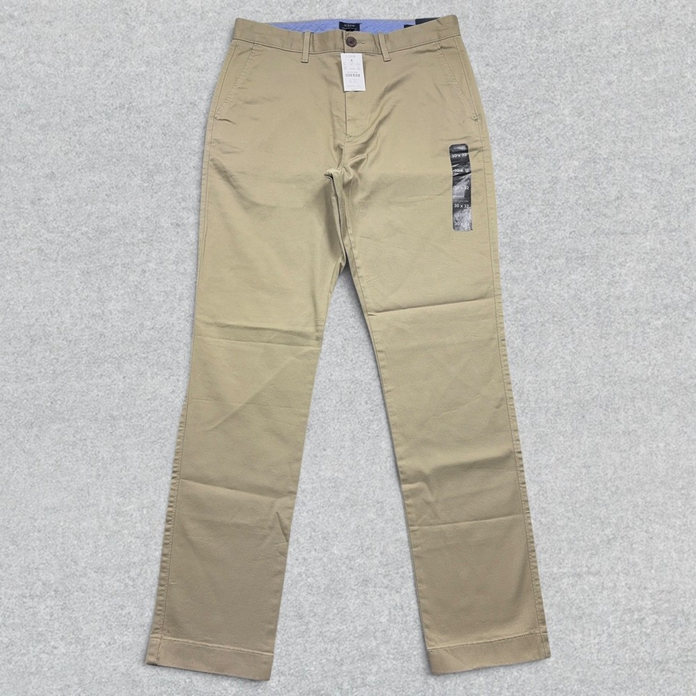 J.Crew Original Chino Pants Mens 30x32 Beige Athletic Slim Fit Stretch C0401 NWT
